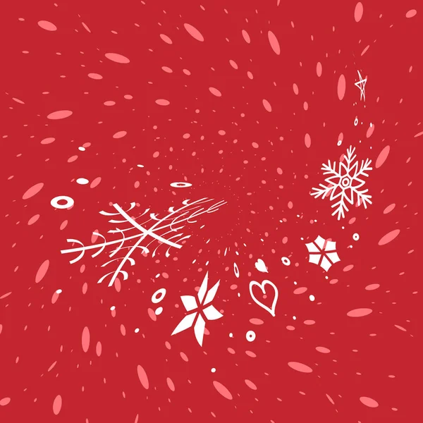 Navidad Sobre Fondo Rojo Puedes Volver Pintar Cualquier Color Vector — Vector de stock