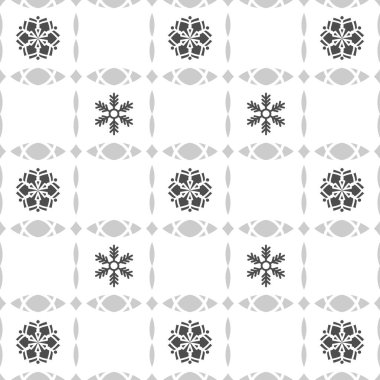 Kesintisiz Noel ve Yılbaşı kar taneleri ile siyah ve beyaz arka plan. Herhangi bir renkte rötuş yapmak. Vektör. Ambalaj, tekstil, Web siteleri, arka plan yazdırma için vb.