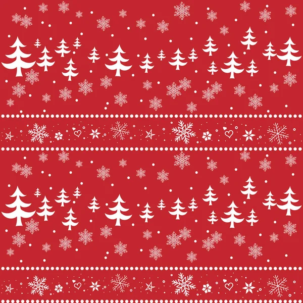 Crăciun Fără Sudură Fundal Roșu Fulgi Zăpadă Desen Liber Puteți — Vector de stoc