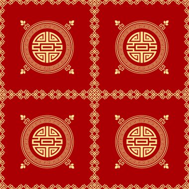 Parlak, Festival arka planda Çin tarzı. Yazdırma için tekstil, kağıt, ambalaj vb. Vektör.