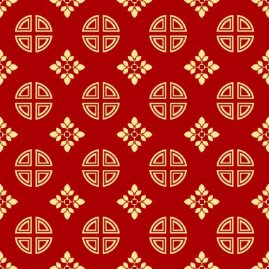 Parlak, Festival arka planda Çin tarzı. Yazdırma için tekstil, kağıt, ambalaj vb. Vektör.