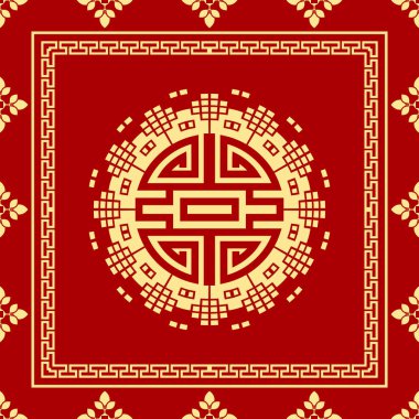 Parlak, Festival arka planda Çin tarzı. Yazdırma için tekstil, kağıt, ambalaj vb. Vektör.