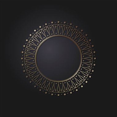 Dekoratif yuvarlak çerçeve tasarımı ile soyut çiçek süsleme için. Daire kare. Bir şablon baskı kartpostallar, davetiyeler, kitaplar, tekstil, gravür, ahşap mobilyalar, sıcak dövme. Vektör.