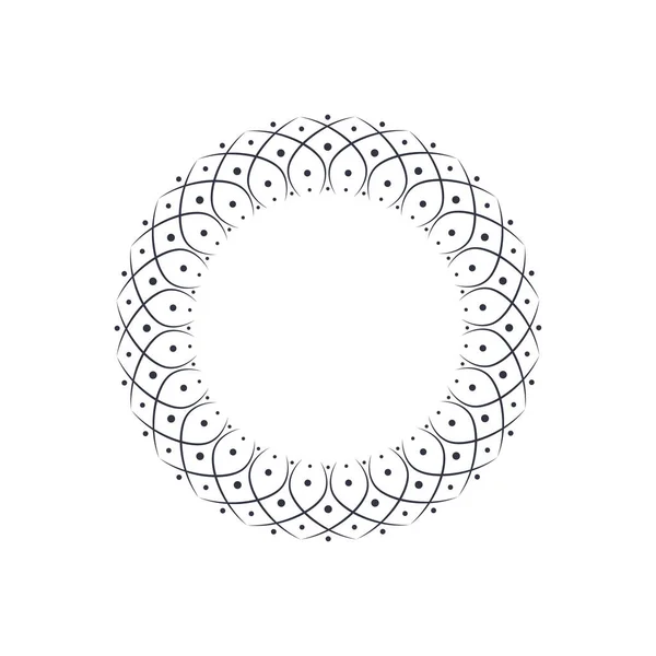 Dekorative Runde Rahmen Für Die Gestaltung Mit Abstrakten Floralen Ornamenten — Stockvektor