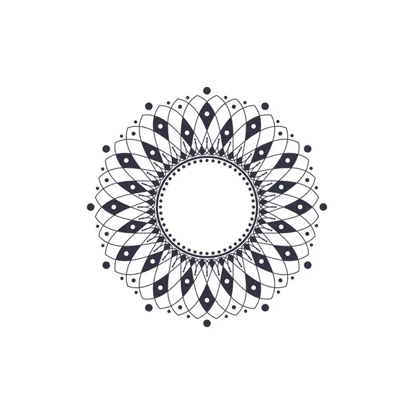 Decorative Frame Design Abstract Floral Ornament Circle Frame Template Printing — Free Stock Photo