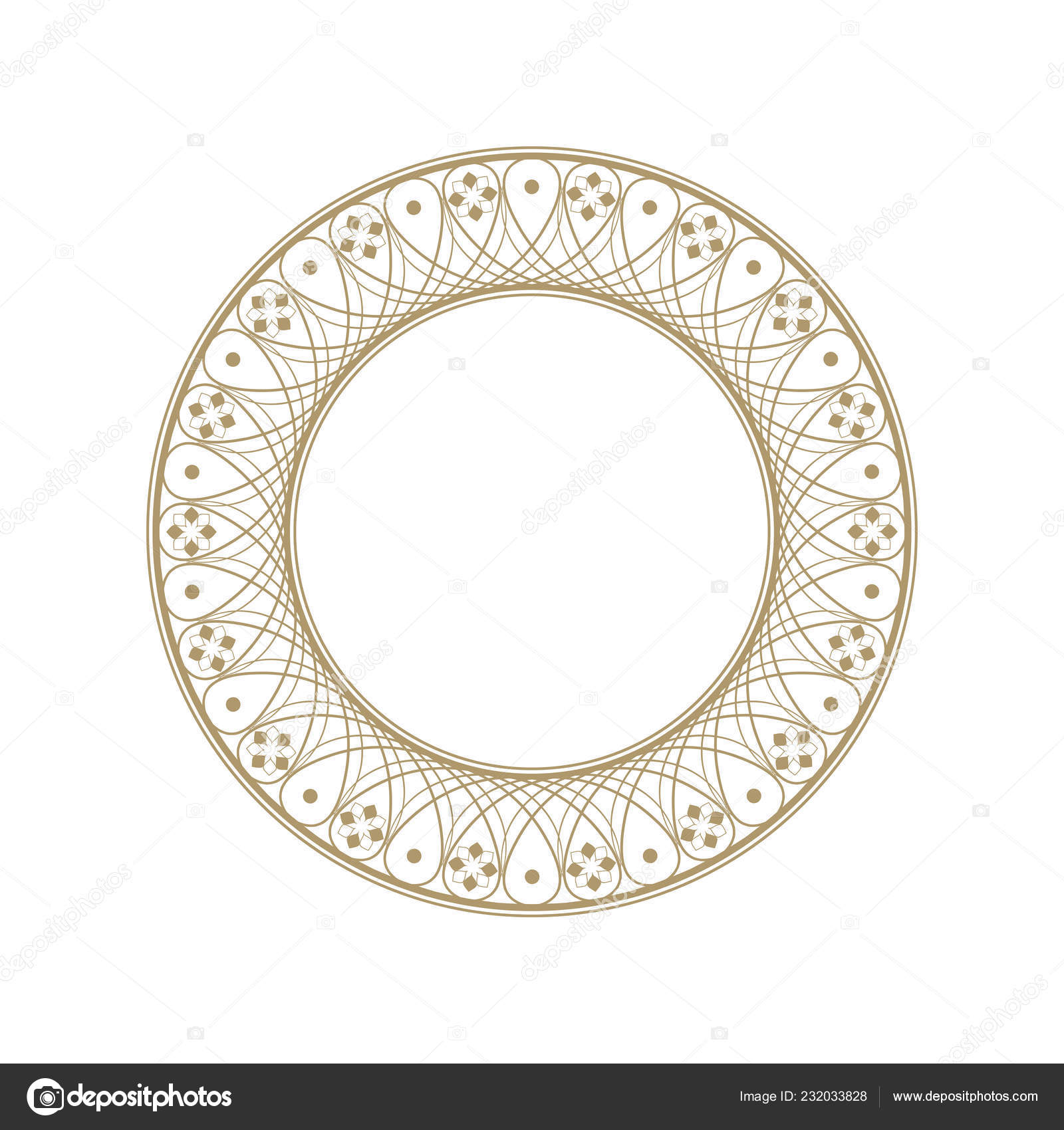 Set Decorative Frames Design Abstract Floral Pattern Circle Frame Templates Vector Image By C Risha May Vector Stock 232033828