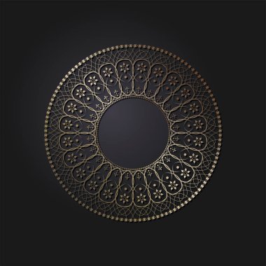 Dekoratif yuvarlak kare soyut çiçek desenli tasarım için ayarlayın. Daire kare. Şablonları için yazdırma kartpostallar, davetiyeler, kitap, tekstil, gravür, ahşap mobilyalar, sıcak dövme. Vektör