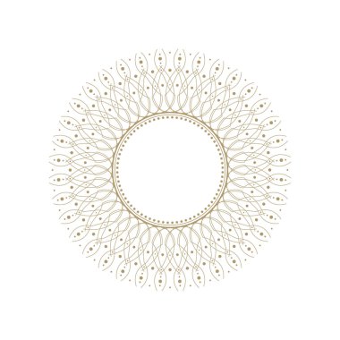 Dekoratif yuvarlak kare soyut çiçek desenli tasarım için ayarlayın. Daire kare. Şablonları için yazdırma kartpostallar, davetiyeler, kitap, tekstil, gravür, ahşap mobilyalar, sıcak dövme. Vektör