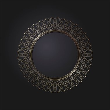 Dekoratif yuvarlak kare soyut çiçek desenli tasarım için ayarlayın. Daire kare. Şablonları için yazdırma kartpostallar, davetiyeler, kitap, tekstil, gravür, ahşap mobilyalar, sıcak dövme. Vektör