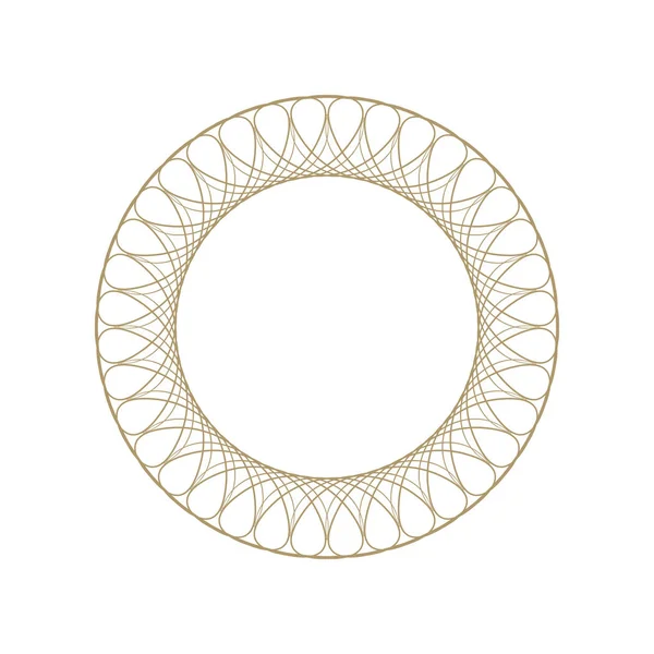 Uppsättning Dekorativa Runda Ramar För Design Med Abstrakt Blommönster Cirkel — Stock vektor