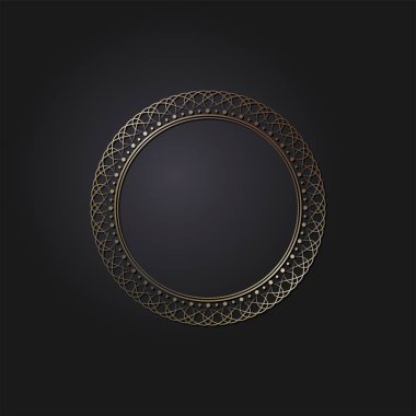 Dekoratif yuvarlak çerçeve tasarımı ile soyut çiçek süsleme için. Daire kare. Bir şablon baskı kartpostallar, davetiyeler, kitaplar, tekstil, gravür, ahşap mobilyalar, sıcak dövme. Vektör.