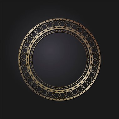 Dekoratif yuvarlak çerçeve tasarımı ile soyut çiçek süsleme için. Daire kare. Bir şablon baskı kartpostallar, davetiyeler, kitaplar, tekstil, gravür, ahşap mobilyalar, sıcak dövme. Vektör.