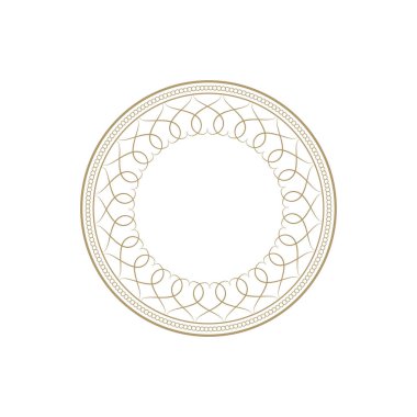 Dekoratif yuvarlak çerçeve tasarımı soyut çiçek desenli için. Daire kare. Şablon baskı kartları, davetiyeleri, kitaplar, tekstil, gravür, ahşap mobilyalar, sıcak dövme. Vektör.