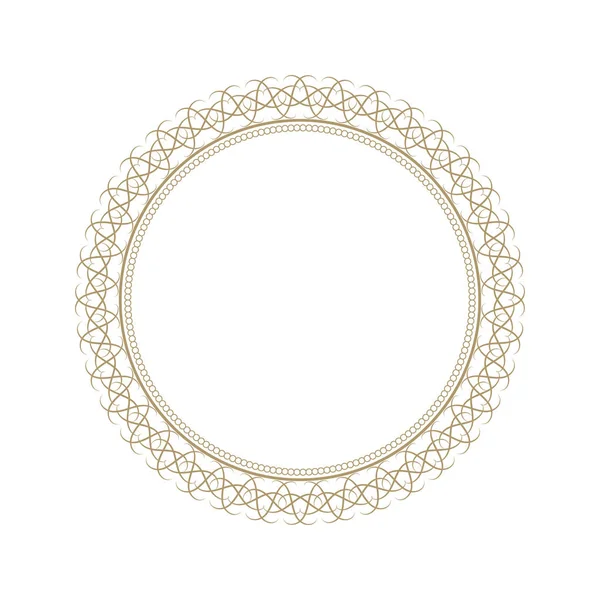 Decoratieve Ronde Frame Voor Design Met Abstract Floral Patroon Cirkelframe — Stockvector