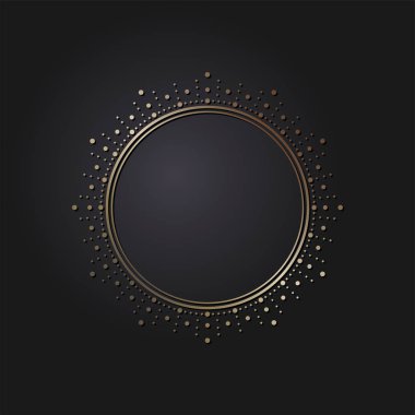 Dekoratif yuvarlak çerçeve tasarımı soyut çiçek desenli için. Daire kare. Şablon vektör.