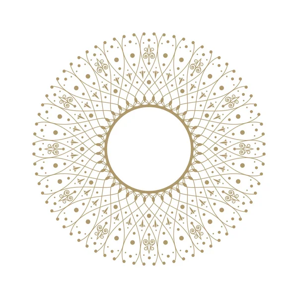 Διακοσμητικό Στρογγυλό Πλαίσιο Για Σχεδιασμό Αφηρημένο Floral Μοτίβο Πλαίσιο Κύκλο — Διανυσματικό Αρχείο