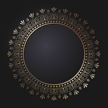 Dekoratif yuvarlak çerçeve çiçek süsleme ile tasarımı için. Daire kare. Bir şablon baskı kartpostallar, davetiyeler, kitaplar, tekstil, gravür, ahşap mobilyalar, sıcak dövme. Vektör.