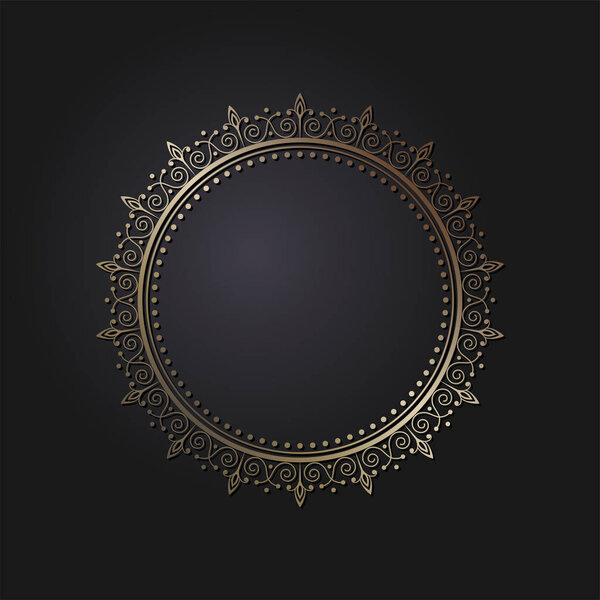Декоративная круглая рамка для оформления с абстрактным цветочным узором. Круговая рамка. Вектор шаблона
.