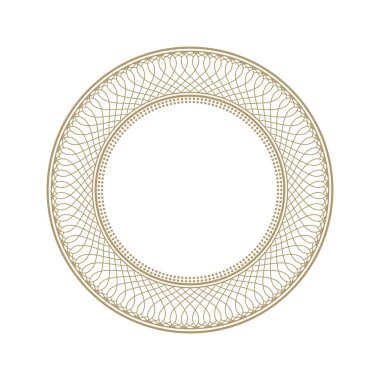 Dekoratif yuvarlak çerçeve tasarımı soyut çiçek desenli için. Daire kare. Şablon vektör.