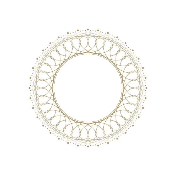 Dekorative Runde Rahmen Für Die Gestaltung Mit Abstrakten Floralen Muster — Stockvektor