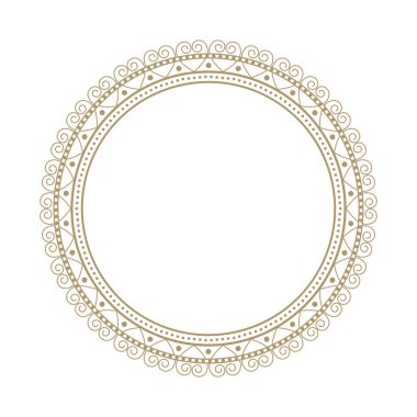 Dekoratif yuvarlak çerçeve çiçek süsleme ile tasarımı için. Daire kare. Bir şablon baskı kartpostallar, davetiyeler, kitaplar, tekstil, gravür, ahşap mobilyalar, sıcak dövme. Vektör.