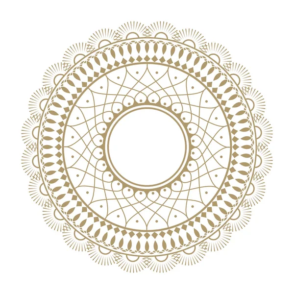 Cadru Rotund Decorativ Pentru Design Ornament Floral Cadru Cerc Șablon — Vector de stoc