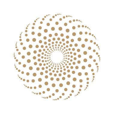 Dekoratif açılış çerçevesi, siyah arkaplanda altın soyut desenli. Dairesel süs. Tasarım için zarif bir unsur. Vektör.