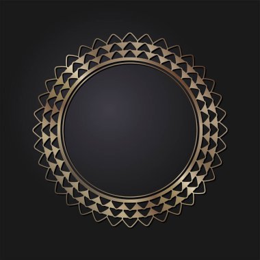 Soyut desenli 46-15-renk-dairesel desenli dekoratif yuvarlak tasarım çerçevesi. Dairesel bir çerçeve. Baskı kartları, davetiyeler, kitaplar, tekstil, gravür, ahşap mobilyalar, sahtecilik için şablonlar. Vektör