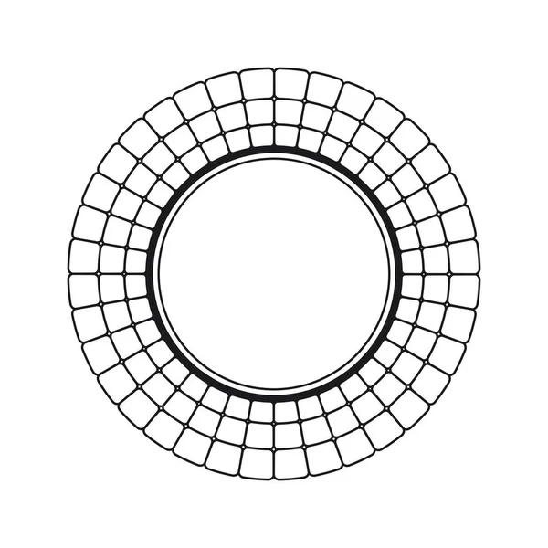 Cadre Décoratif Rond Avec Motif Abstrait Cadre Circulaire Modèles Pour — Image vectorielle