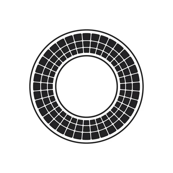 Farbig Kreisförmig Musterdekorativer Runder Gestaltungsrahmen Mit Abstraktem Muster Ein Kreisförmiger — Stockvektor
