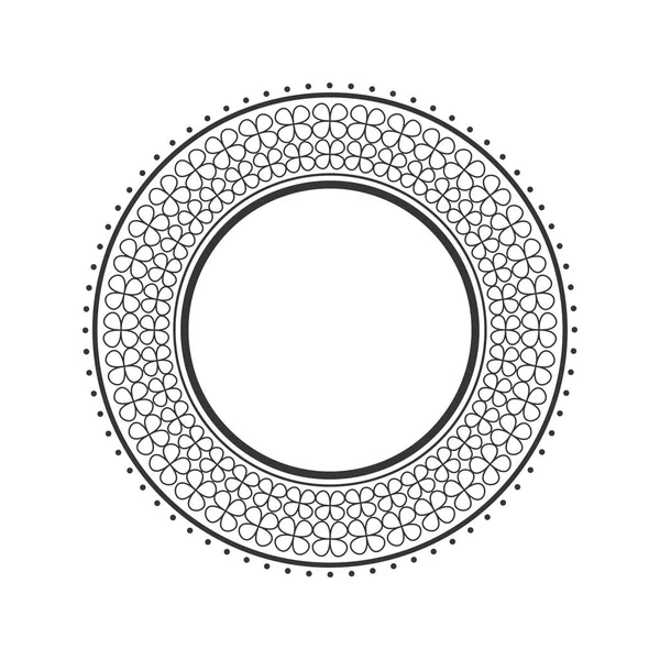 Color Circular Pattern Decoratief Rond Design Frame Met Abstract Patroon — Stockvector