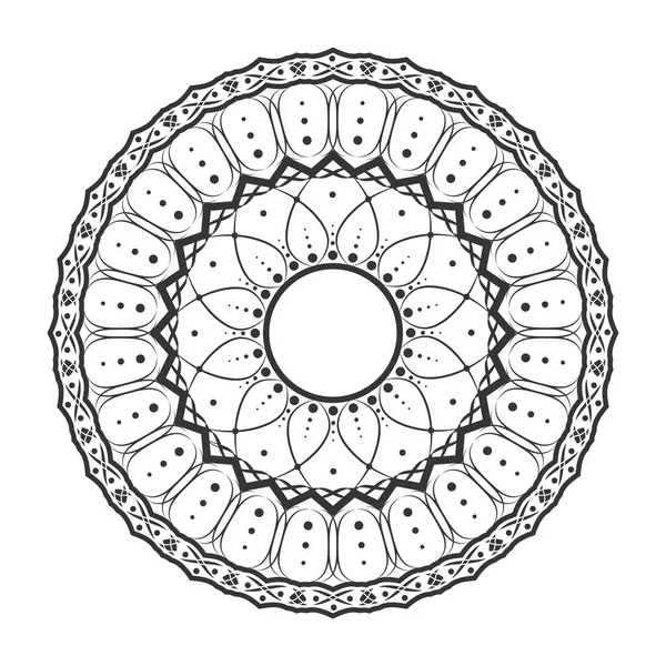 Dekorativer Runder Rahmen Mit Abstrakten Floralen Ornamenten Kreisrahmen Elegantes Element — Stockvektor