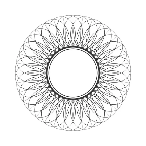 Decorative Frame Abstract Floral Ornament Circular Frame Elegant Element Design — Stock Vector