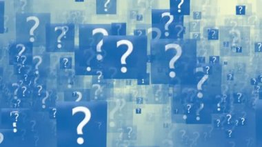 Mavi beyaz soru işaretleri