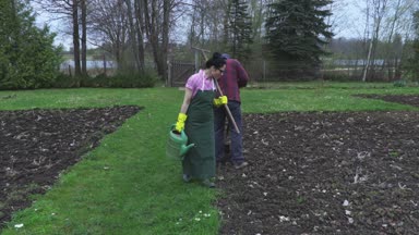 Kadın ve tarım ve Bahçe kavramı adam