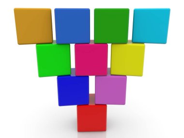 Renkli küpler inşaatı