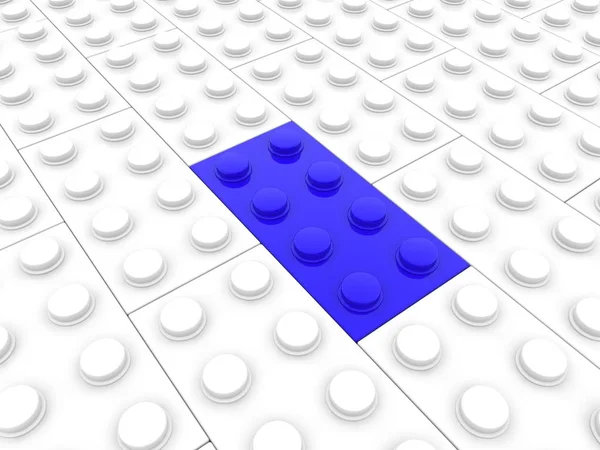 Blue Toy Brick Whites — Stock Photo, Image