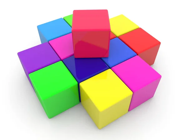 Colorido Cubo Pila Fondos — Foto de Stock