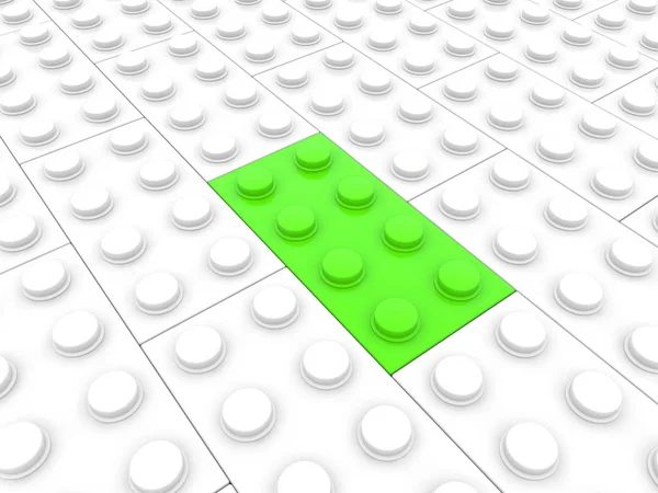 Green Toy Brick Whites — Stock Photo, Image