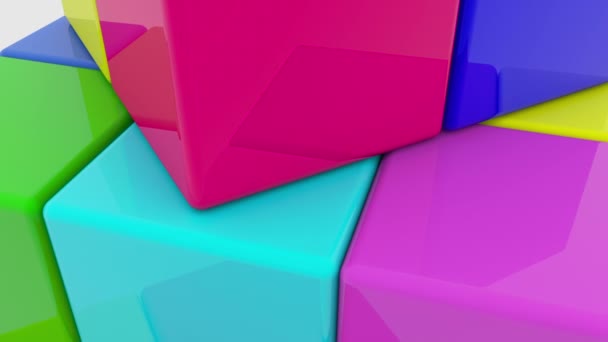 Pyramide de cubes colorés 