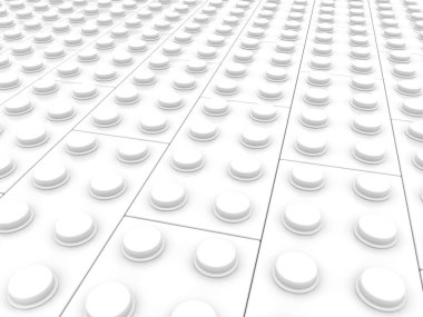 Satır beyaz oyuncak tuğla