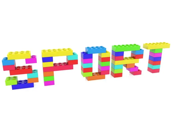 Sport Concept Built Toy Bricks — Stock Photo, Image