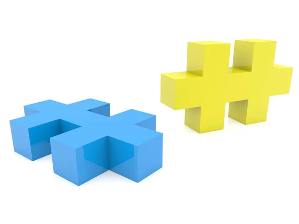 Twee Puzzelstukken Wit — Stockfoto