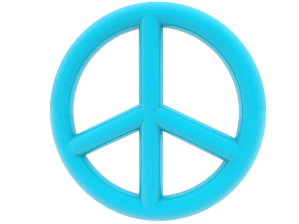 Peace Symbol Blue White — Stock Photo, Image