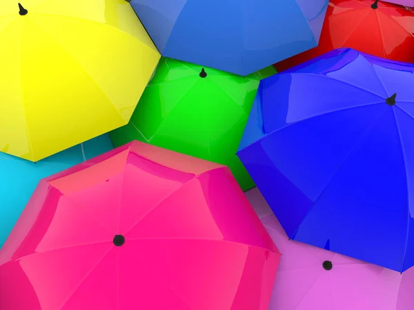 Umbrellas Various Colors — Stock Photo, Image