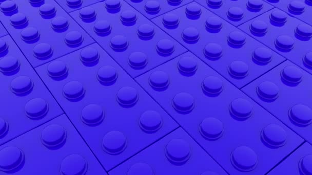 排蓝色玩具砖 — 图库视频影像