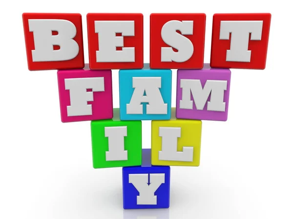 Best Family Concept Toy Cubes — Stock Photo, Image
