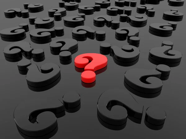 Question Marks Red Black — Stock Photo, Image