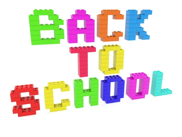 Back School Concept Build Toy Bricks — Stock Photo, Image