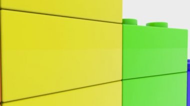 Oyuncak tuğla inşa iş diyagramı kavramı
